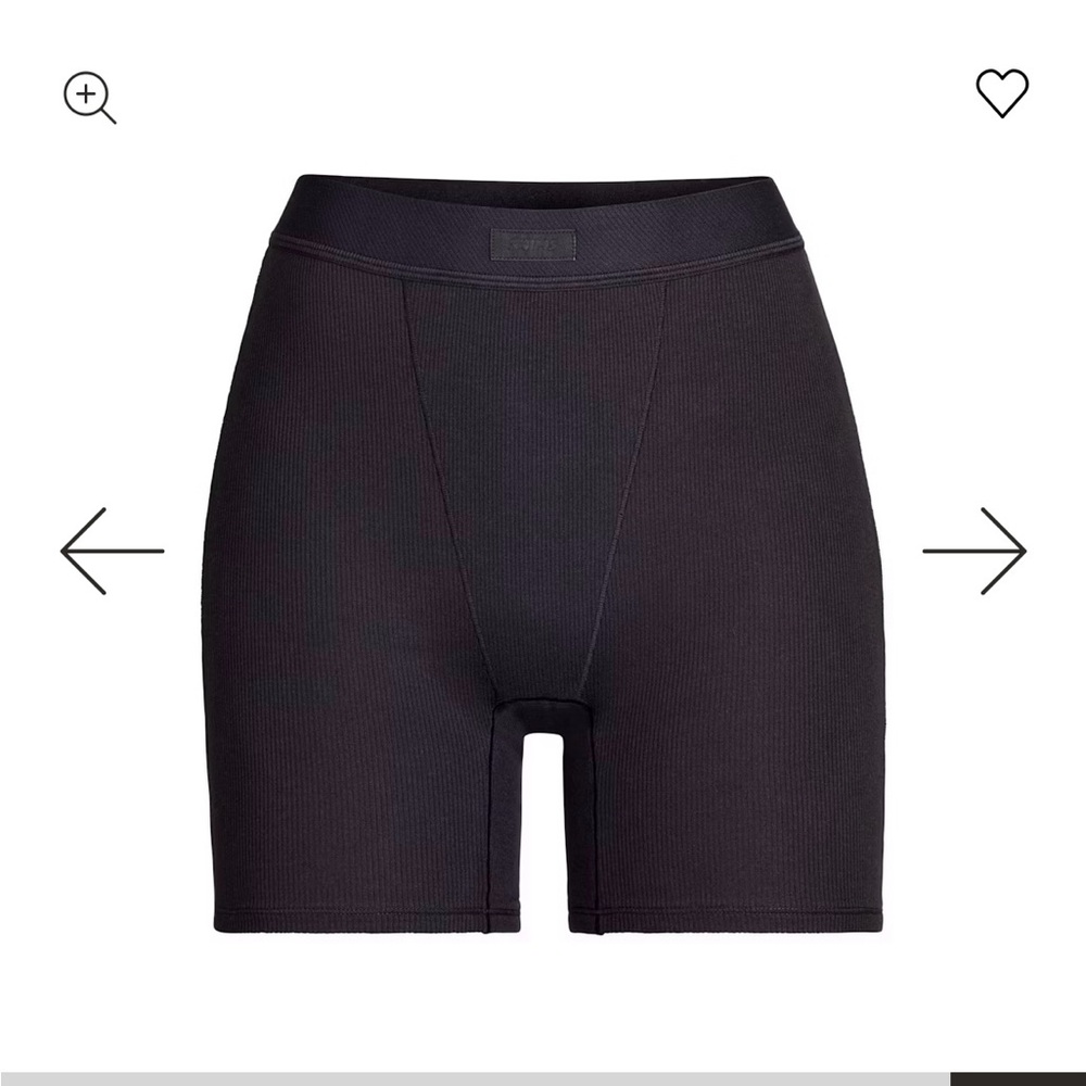 Skims Black COTTON RIB BOXER | SOOT  Shorts